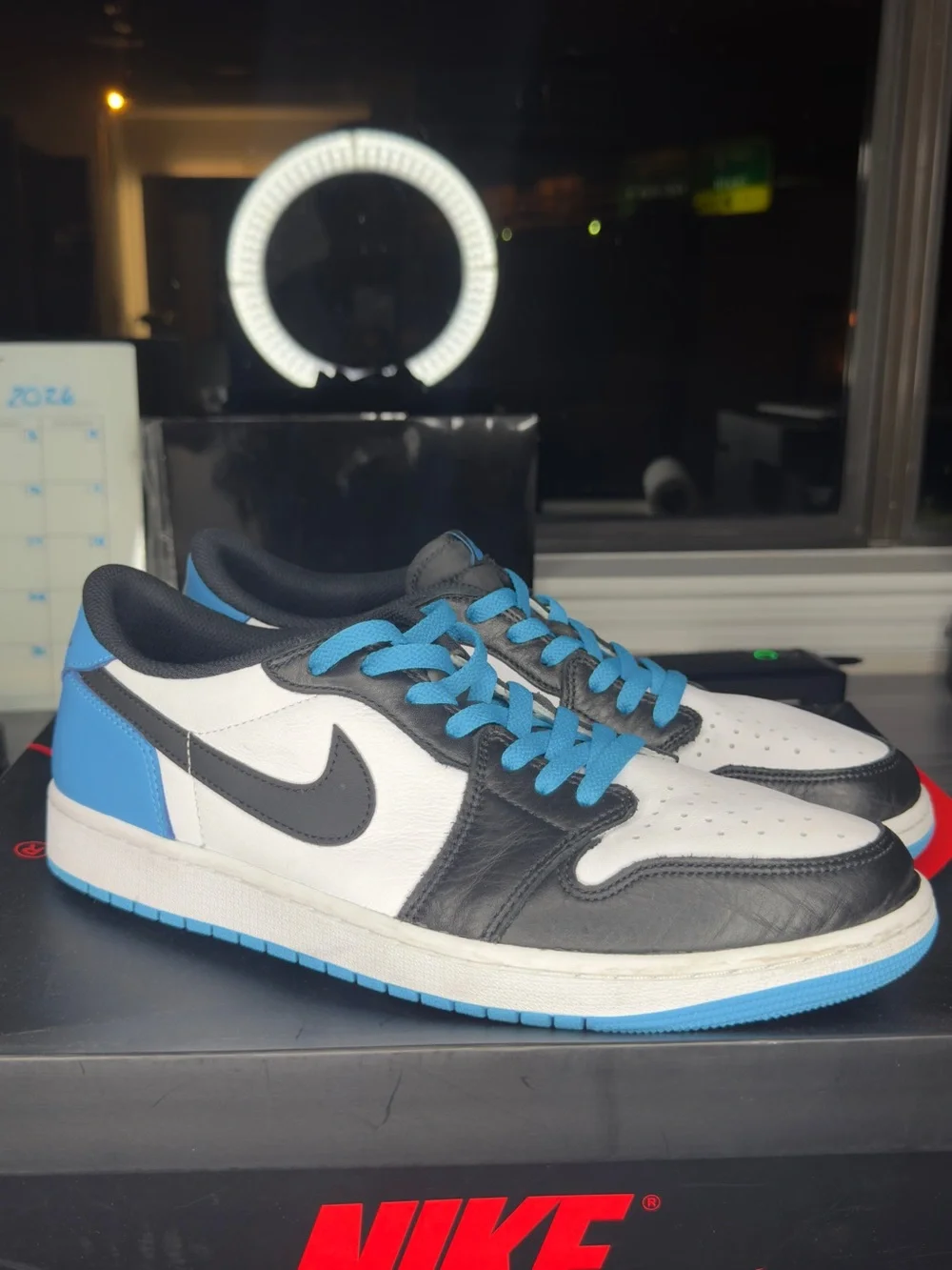 Nike Air Jordan 1 Low “Powder Blue”- White/Black/University Blue
